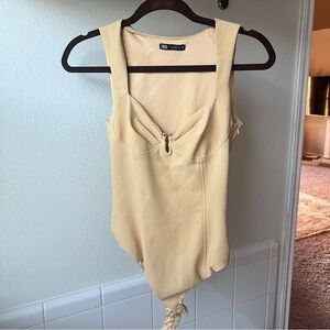 Zara Butter Yellow Bodysuit XS
